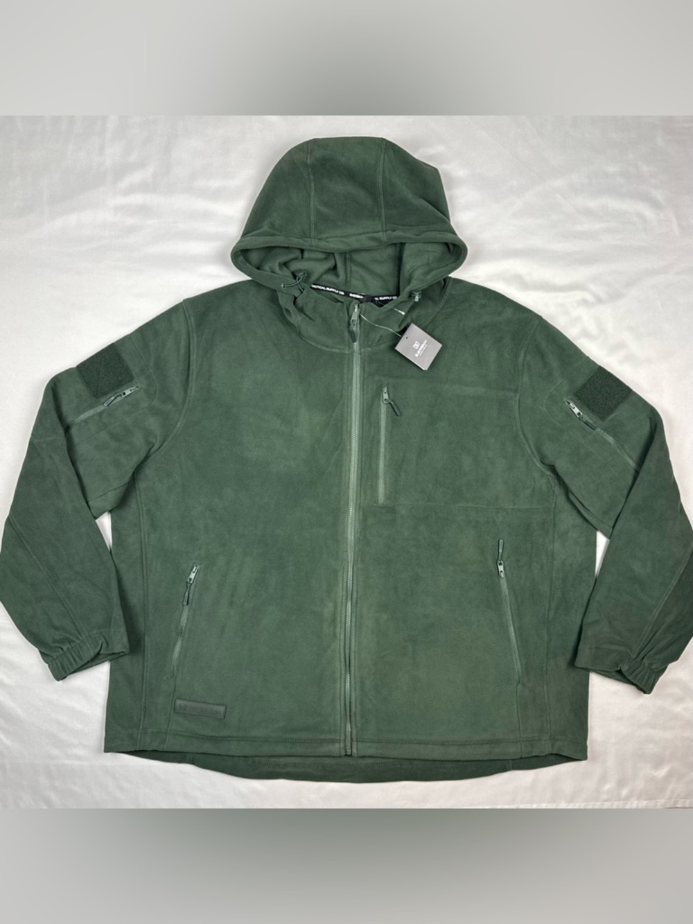Baerskin Mens Signature Fleece Jacket 4XL Hooded Full Zip Green